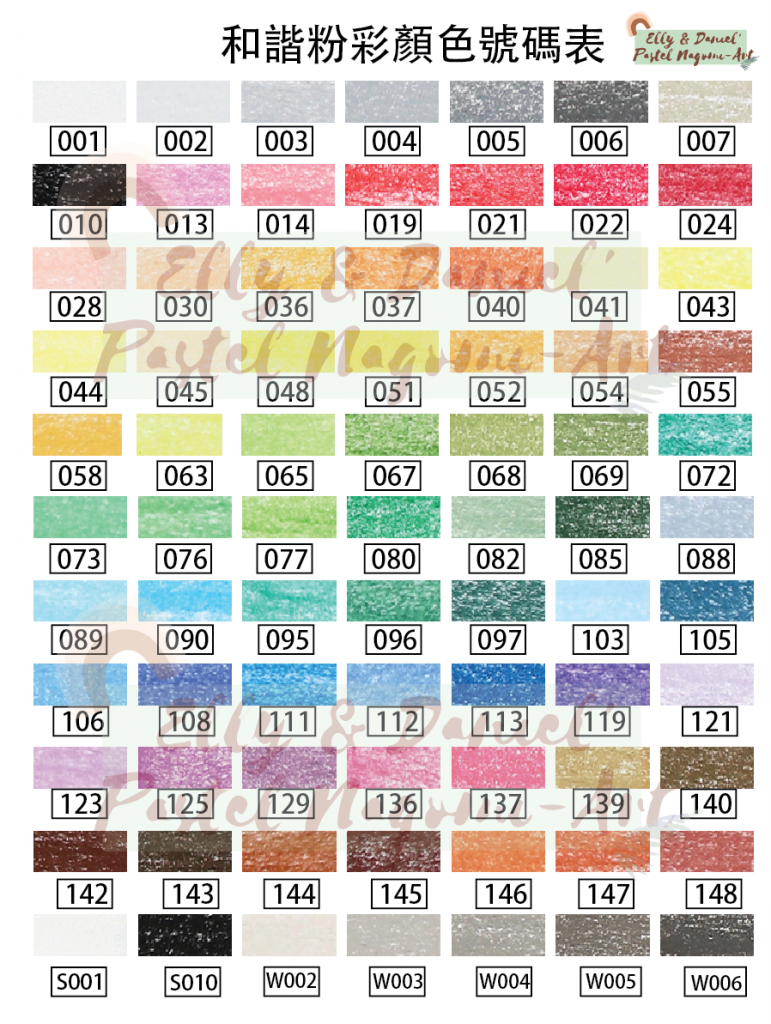 和諧粉彩顏色號碼表